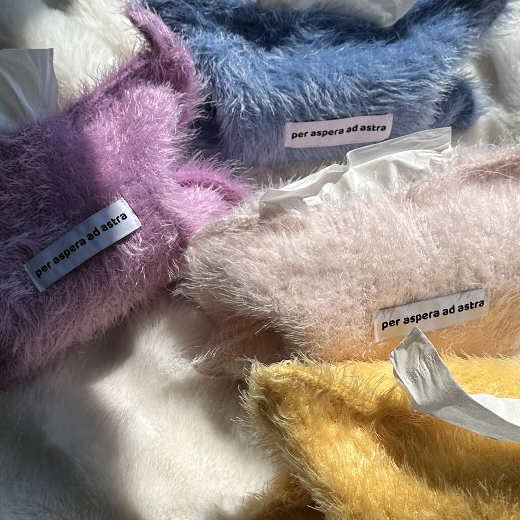 《6356》毛絨絨純色羽紗不掉毛面紙套