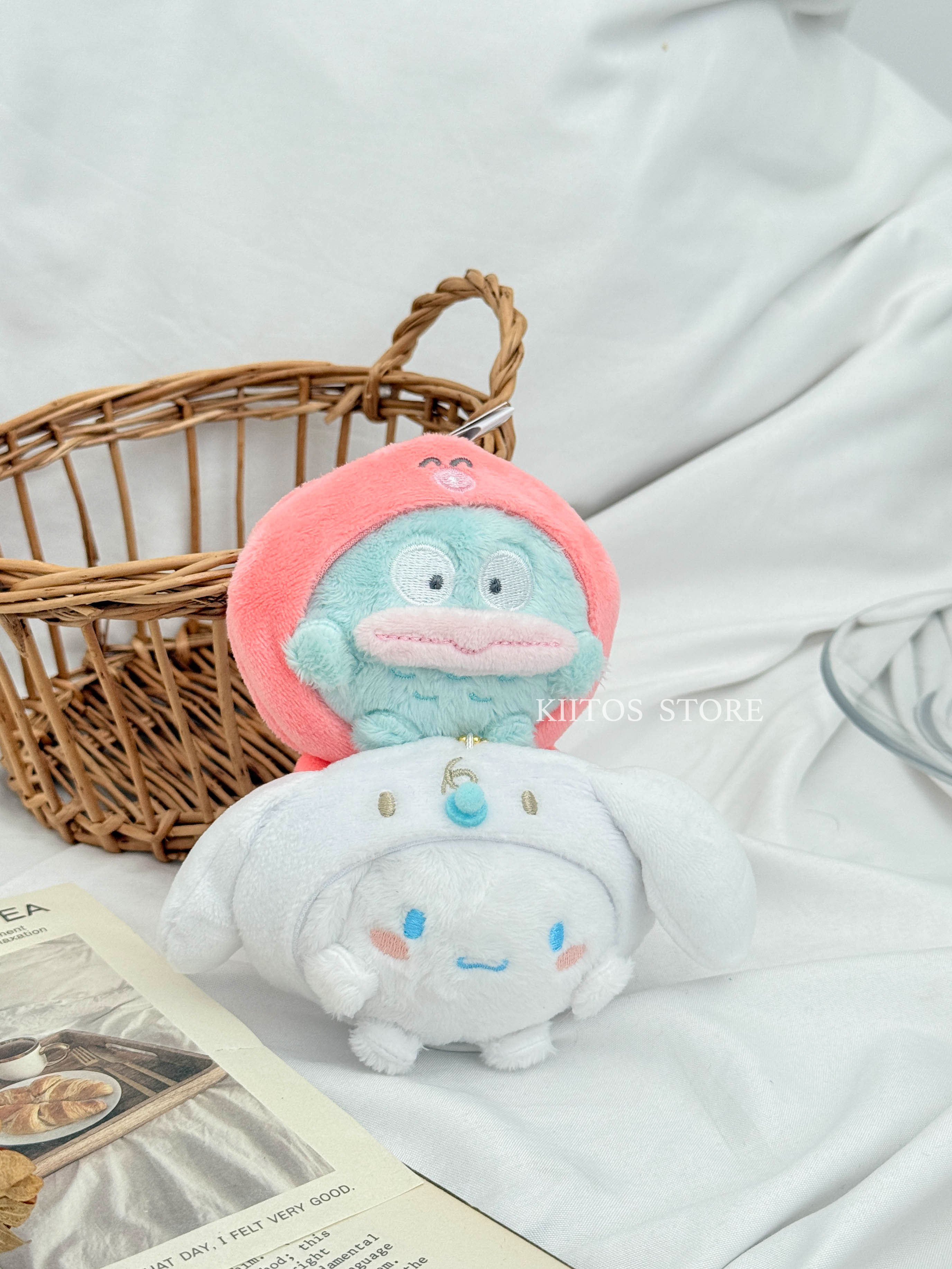 現貨 日本 sanrio 三麗鷗 人魚漢頓 醜魚 大耳狗 吊飾 變裝 娃娃 好朋友頭套