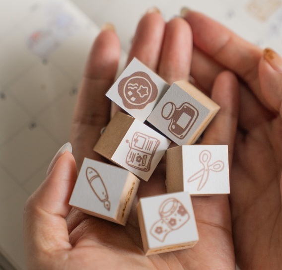 sho 小确幸．文具系列 壓縮木印章 共5款