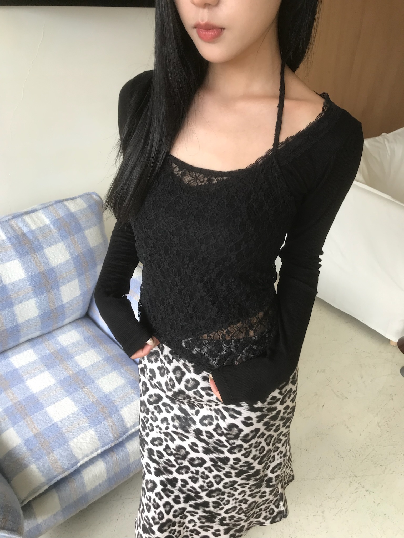 Lace Halter Top #背心