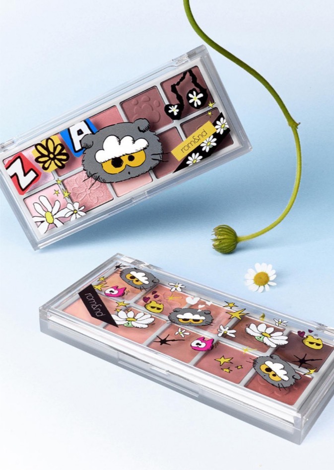 Rom&nd x ZO&FRIENDS 限量聯名款 眼影盤套組 𝟏𝟓 + 𝒁𝒐𝟏 雲霧粉花園