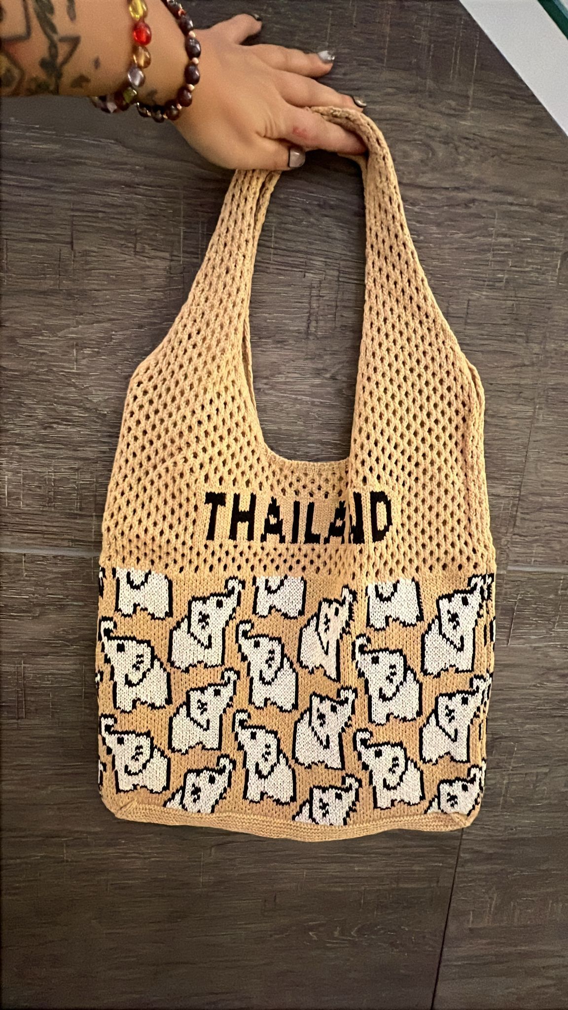 泰國連線 泰國大象針織袋（T11 HO491）