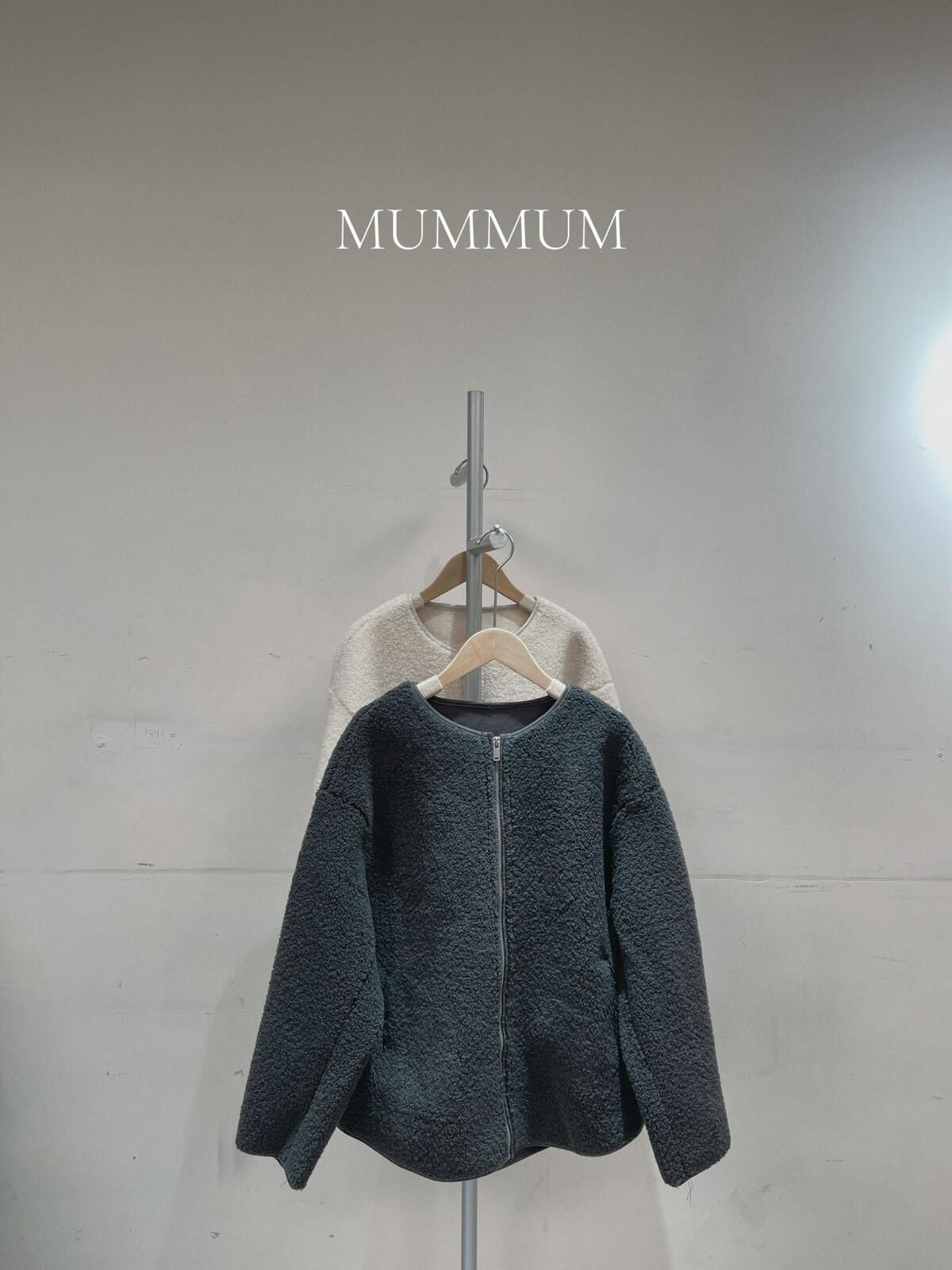 0212823a/冬天暖笠笠毛毛外套 46/46/26灰色