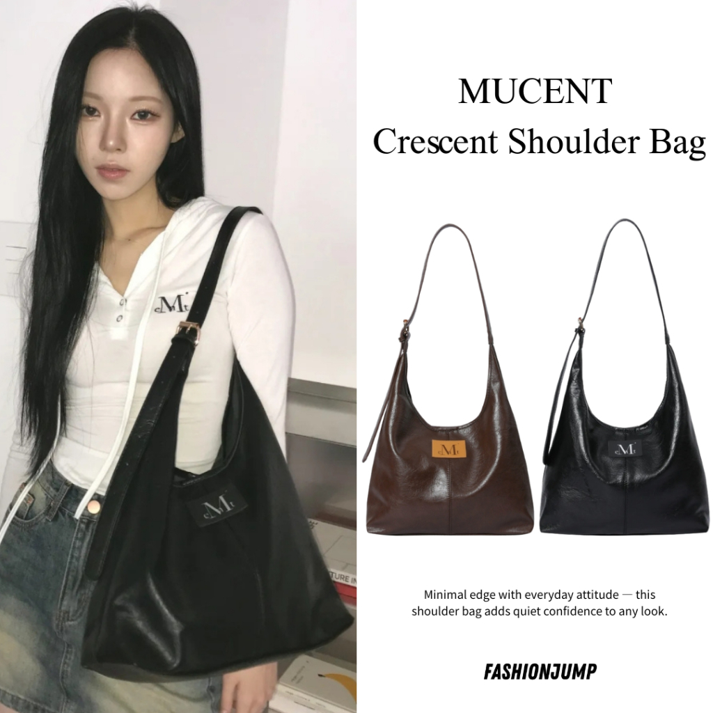 （現貨）MUCENT CRESCENT 新月形 皮革側背包 P00000TX