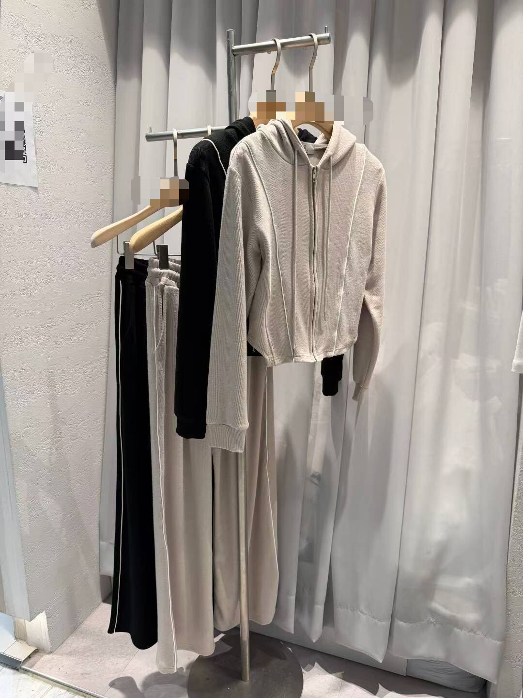 邊線連帽外套+長褲SET
