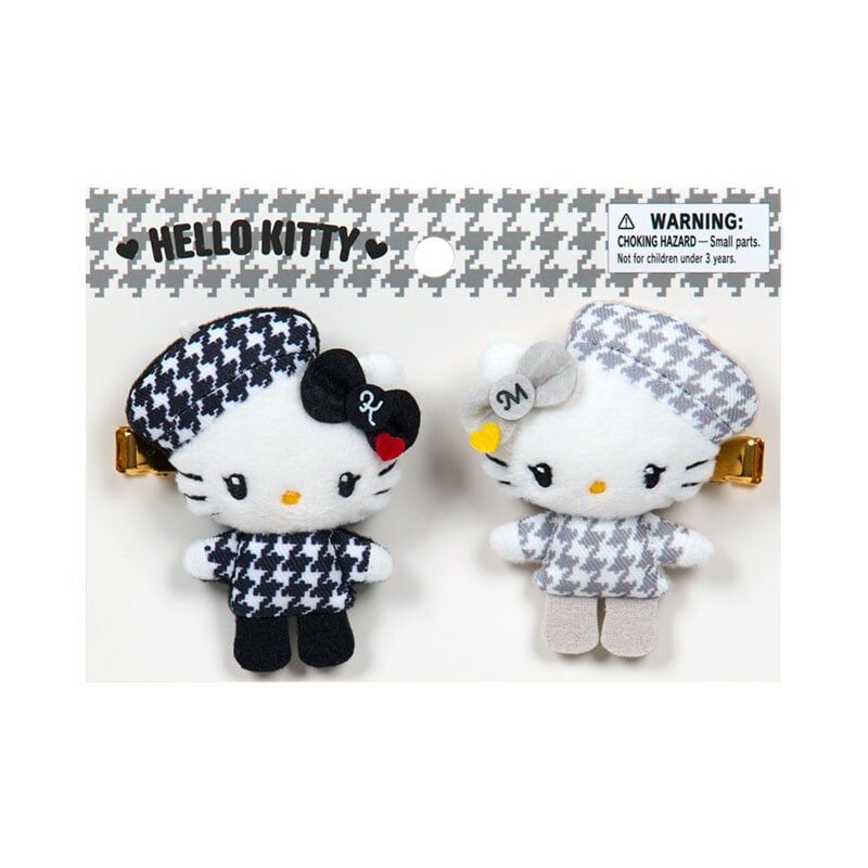 25181-KT Sanrio Hello Kitty 黑白少女孖妹造型 髮夾套裝 #JP-SJ25-282855