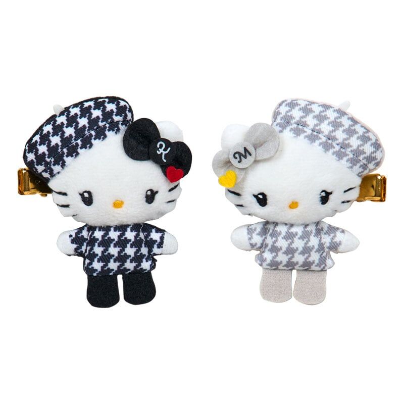 25181-KT Sanrio Hello Kitty 黑白少女孖妹造型 髮夾套裝 #JP-SJ25-282855