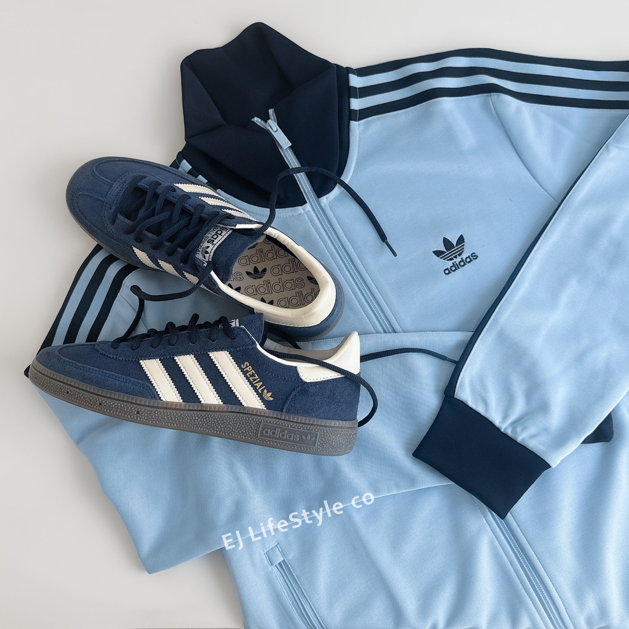 ADIDAS ORIGINALS ADICOLOR 寶寶藍 拼接 雙拉鍊外套 刺繡LOGO 立領 合身 JP2521/ 預購