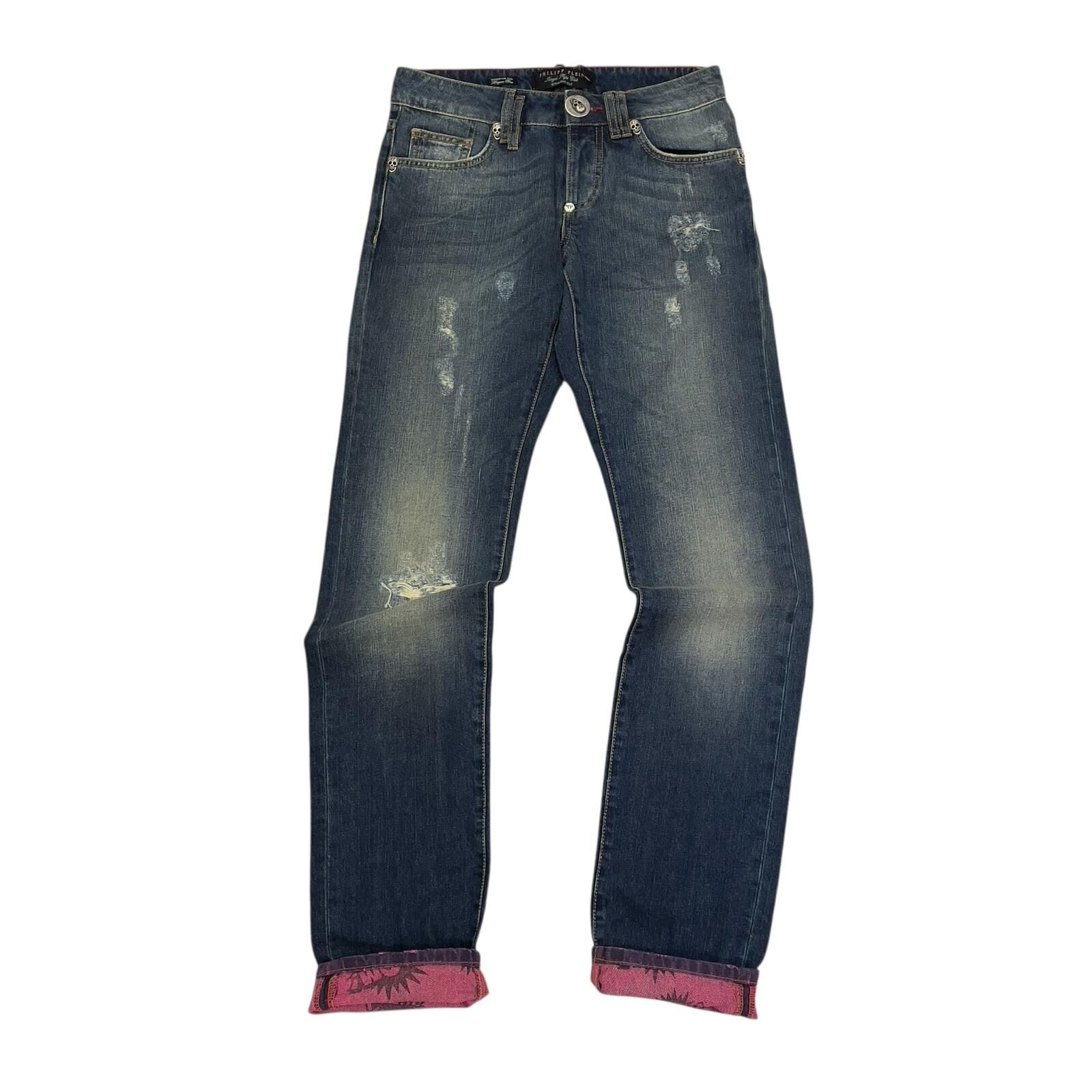 限時清倉價!!!全新PHILIPP PLEIN做舊灰藍色牛仔褲28碼  SS13 HM5050 08AB #BRAND NEW #香榭站正品