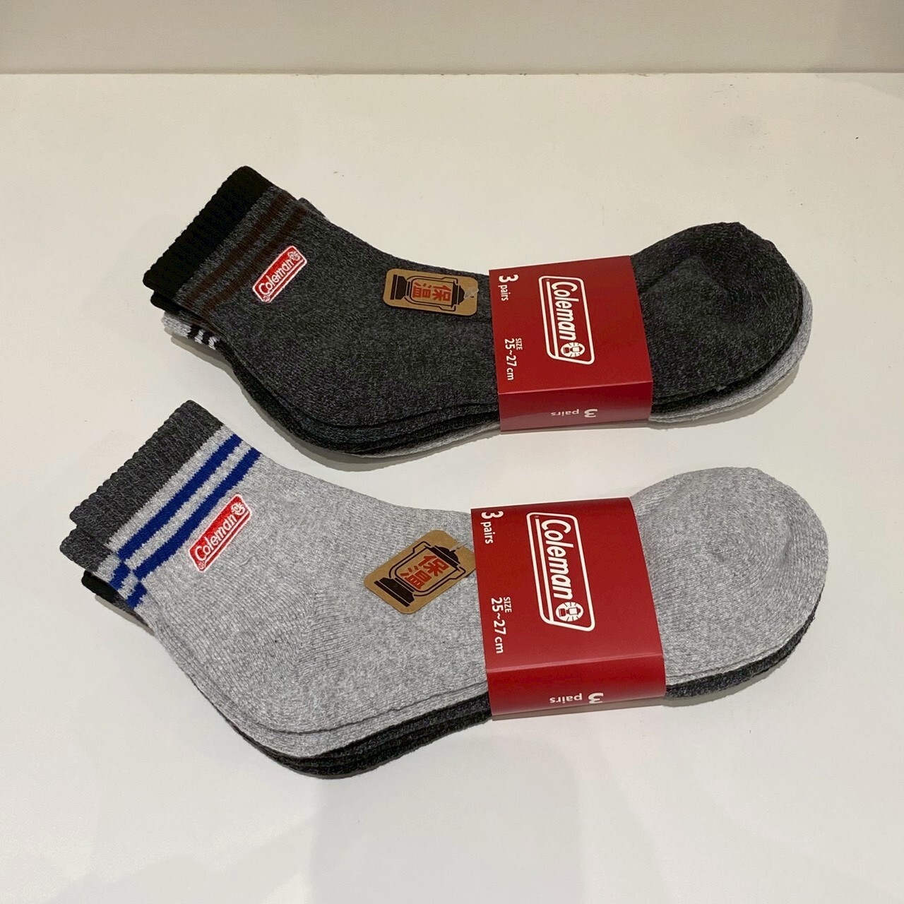 Coleman 標誌刺繡線條短襪 M-PB-COL-215