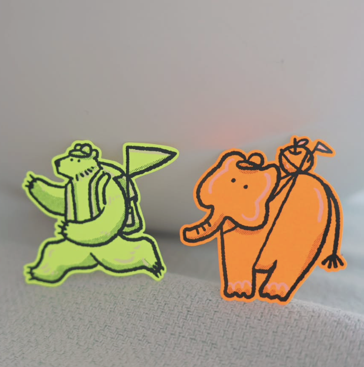 星期日拯救計畫｜螢光貼紙 (多款可選)