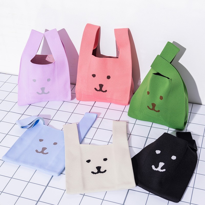 現貨｜白熊 各種顏色針織袋 (不含背帶)