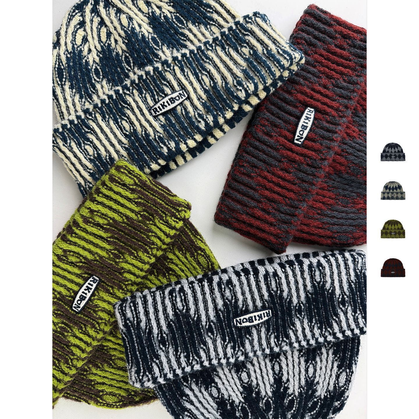 個性扎染街頭針織帽