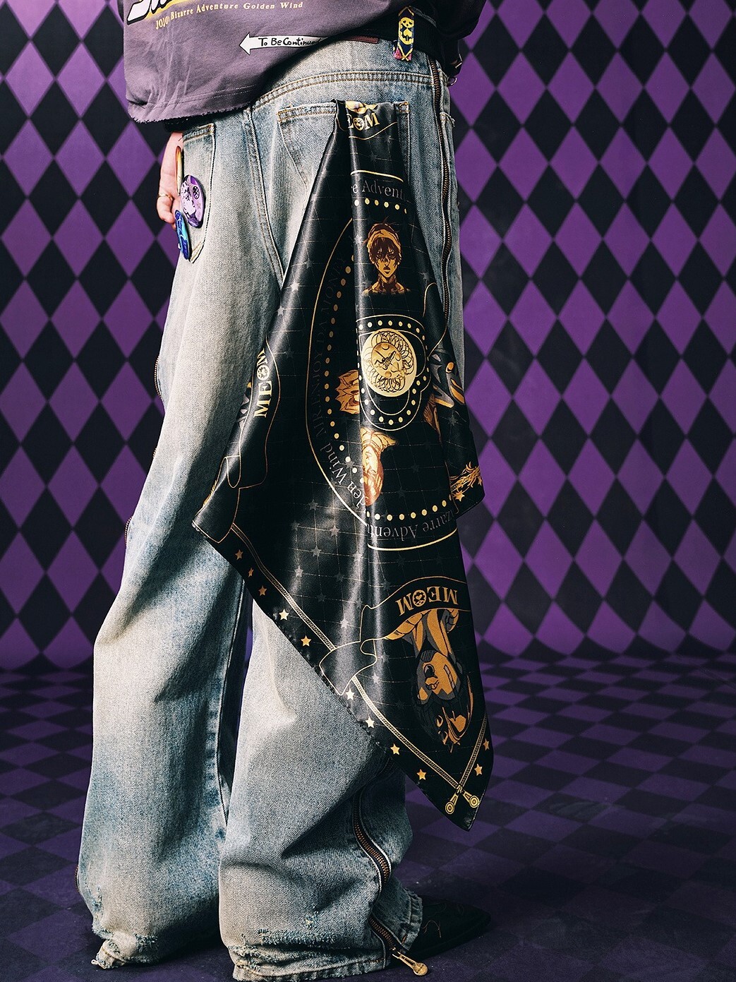 MEDM x JOJO的奇妙冒險 主角團 美式復古方巾