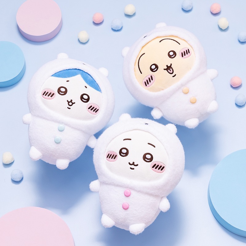 預訂｜Chiikawa & Hachiware & Usagi 著白熊衫 毛絨公仔S