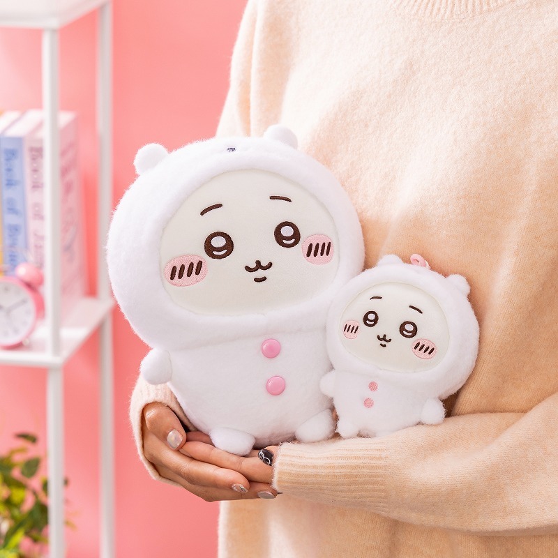 預訂｜Chiikawa & Hachiware & Usagi 著白熊衫 毛絨公仔S