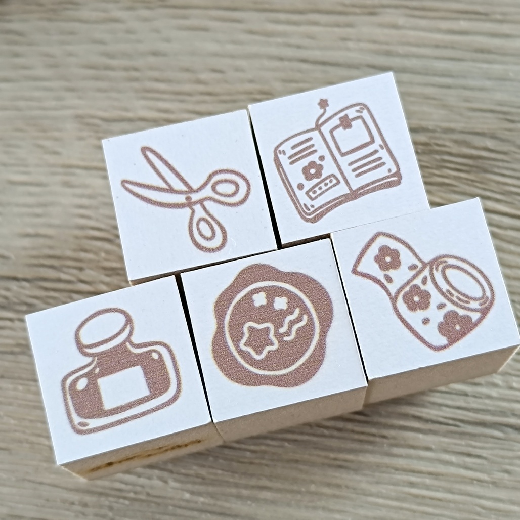 sho 小确幸．文具系列 壓縮木印章 共5款