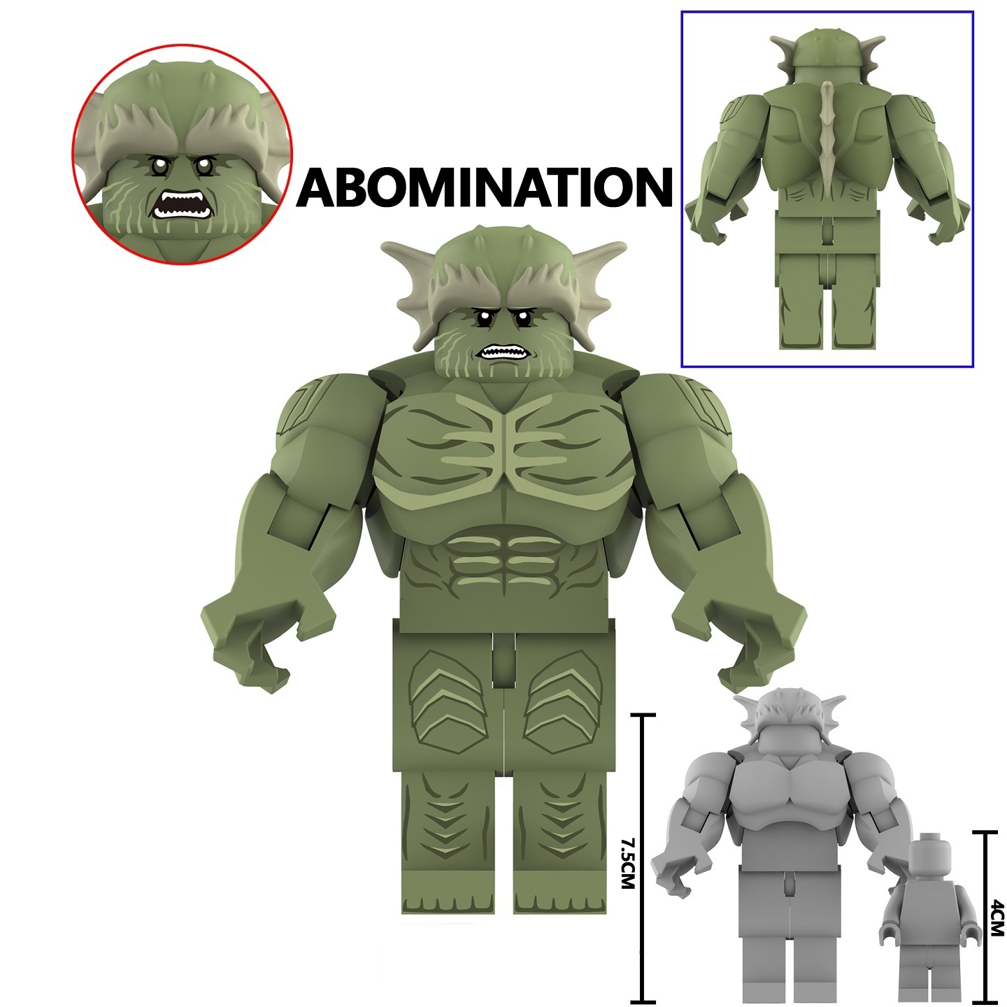 Hulk Abomination Custom Minifigures Fit Lego (7.5CM) AF350