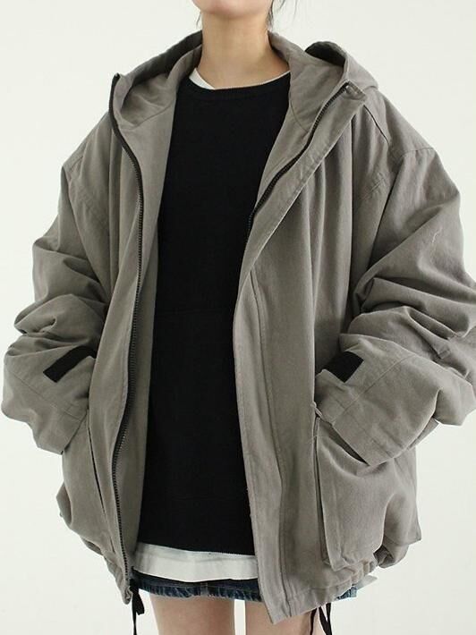 淨色連帽拉鍊外套(薄夾棉) ALLWAYS-043JK