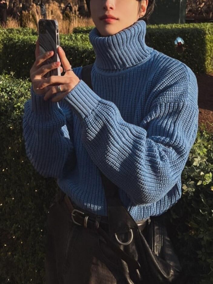 暗直紋樽領針織衫 ALLWAYS-044T