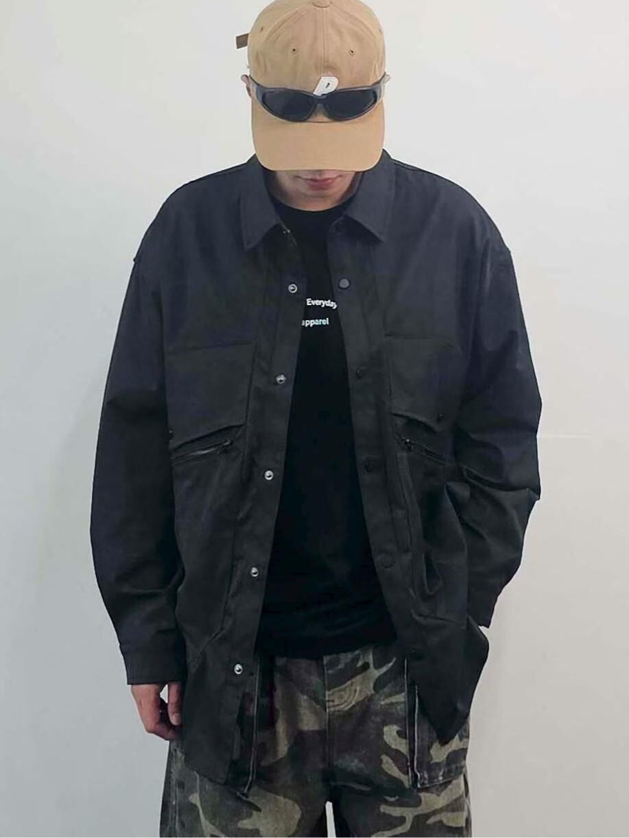 淨色長袖恤衫外套 F&c-105JK