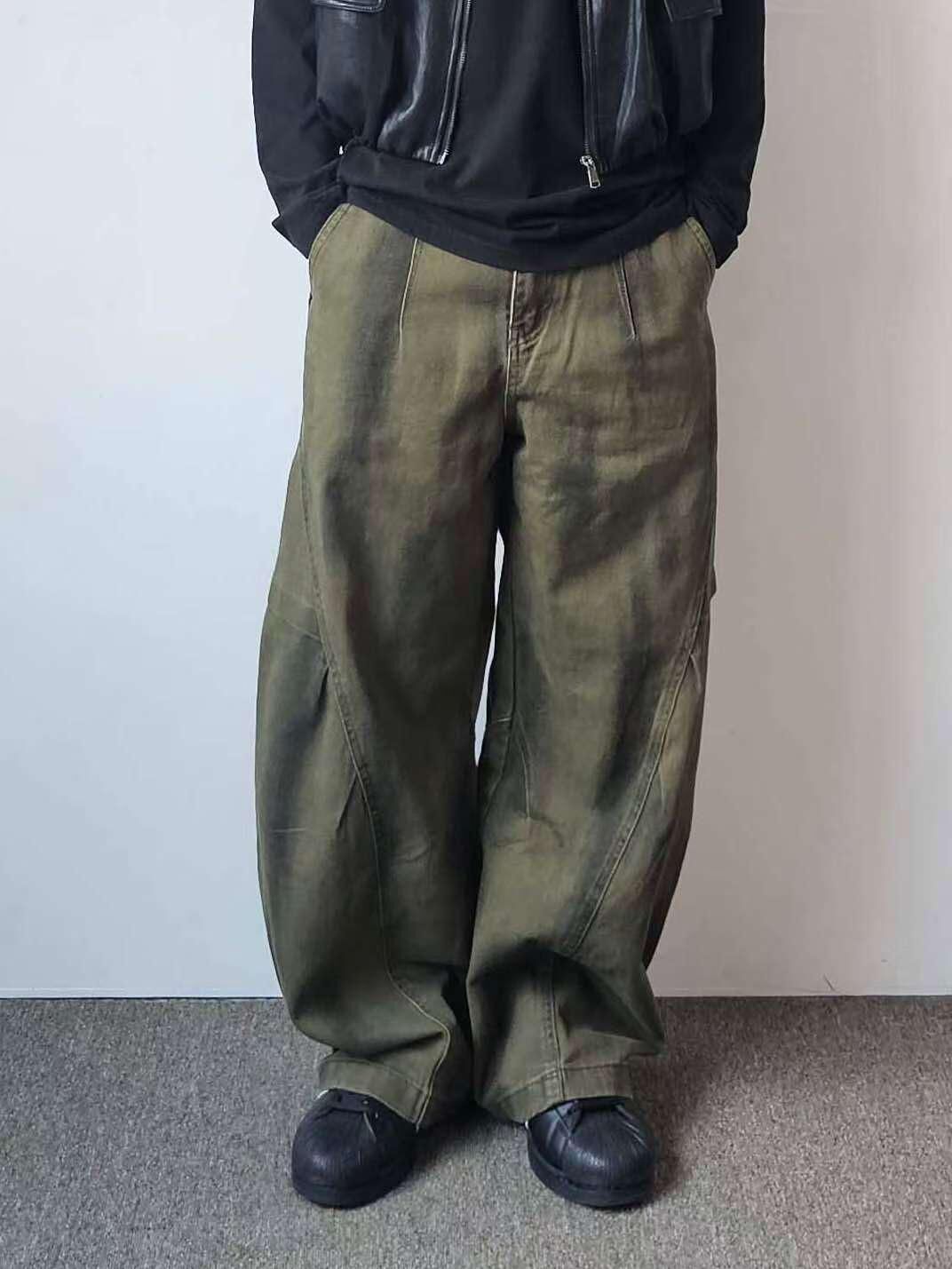 仿污鬆身褲 F&c-106P