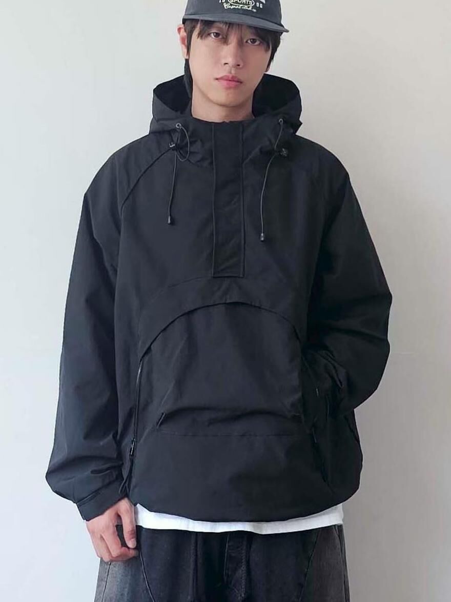 淨色半開胸連帽風褸 F&c-107JK