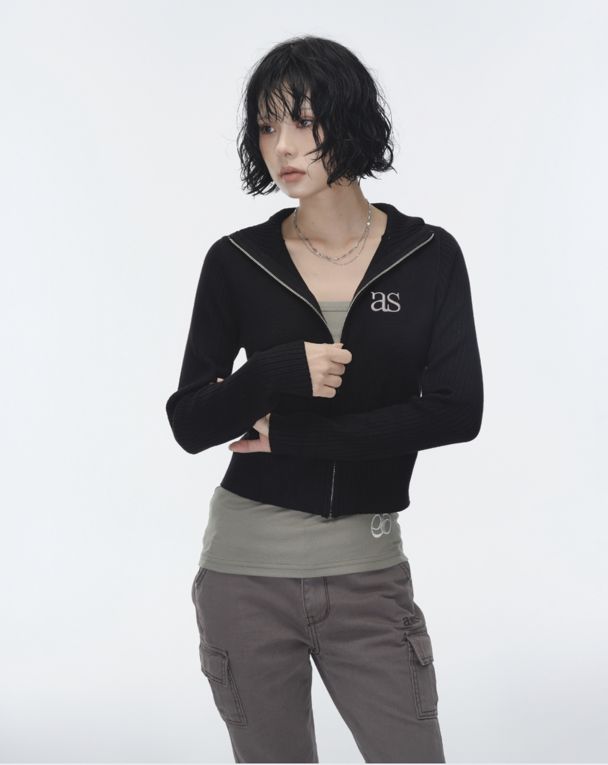 ASON MARON KNIT ZIP-UP針織拉鍊外套 (3色)