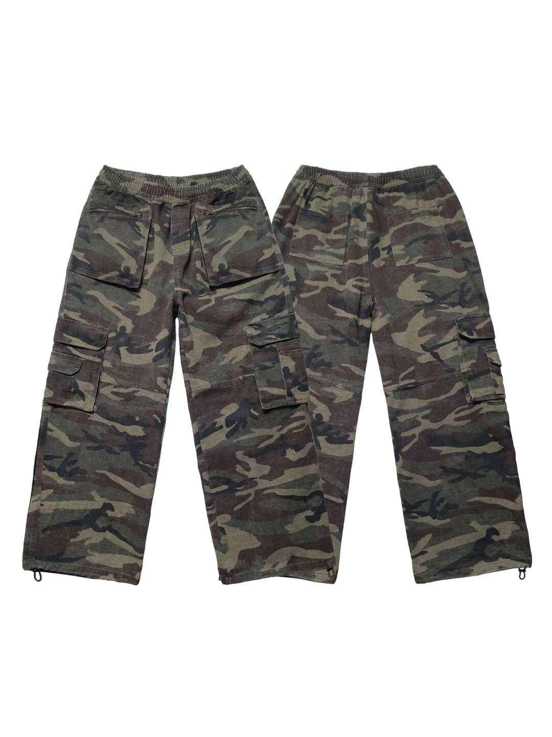迷彩可束腳工裝鬆身褲 F&c-111P