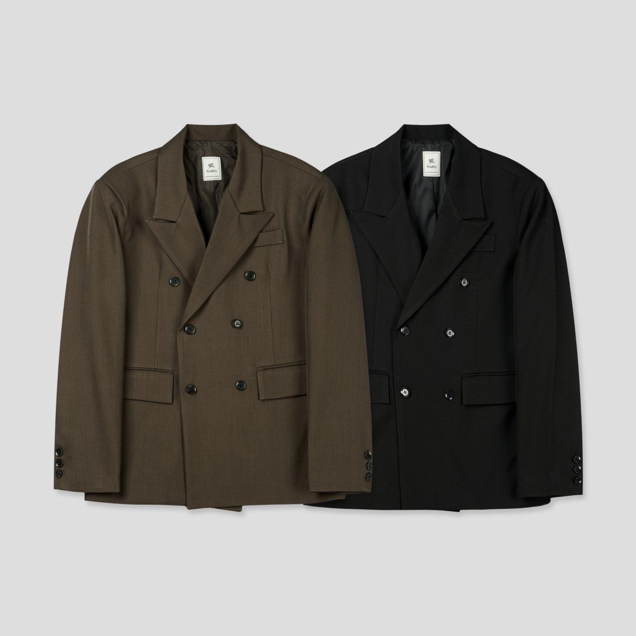 淨色孖襟西裝褸 1990S-026JK