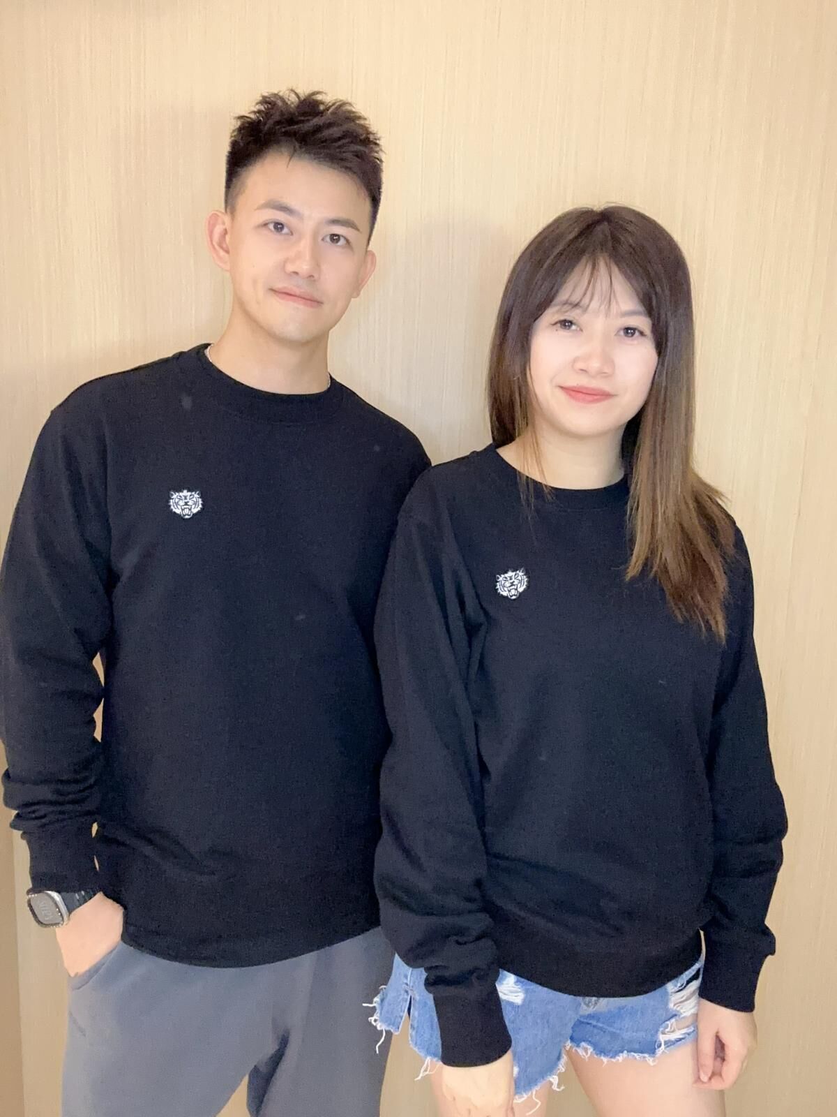 Kenzo 黑色 併 灰色小虎頭 圓領衛衣 男女同款