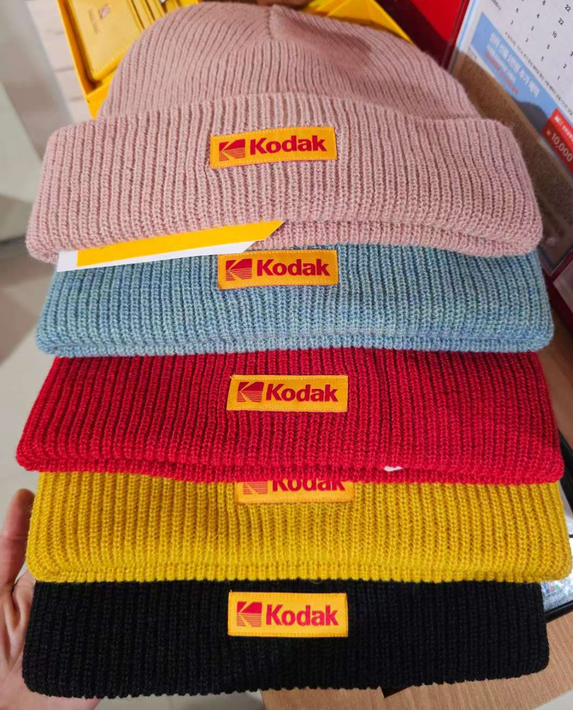 【現貨】Kodak 柯達 Color Plus 長型布標logo 針織毛帽 K5443LKC92