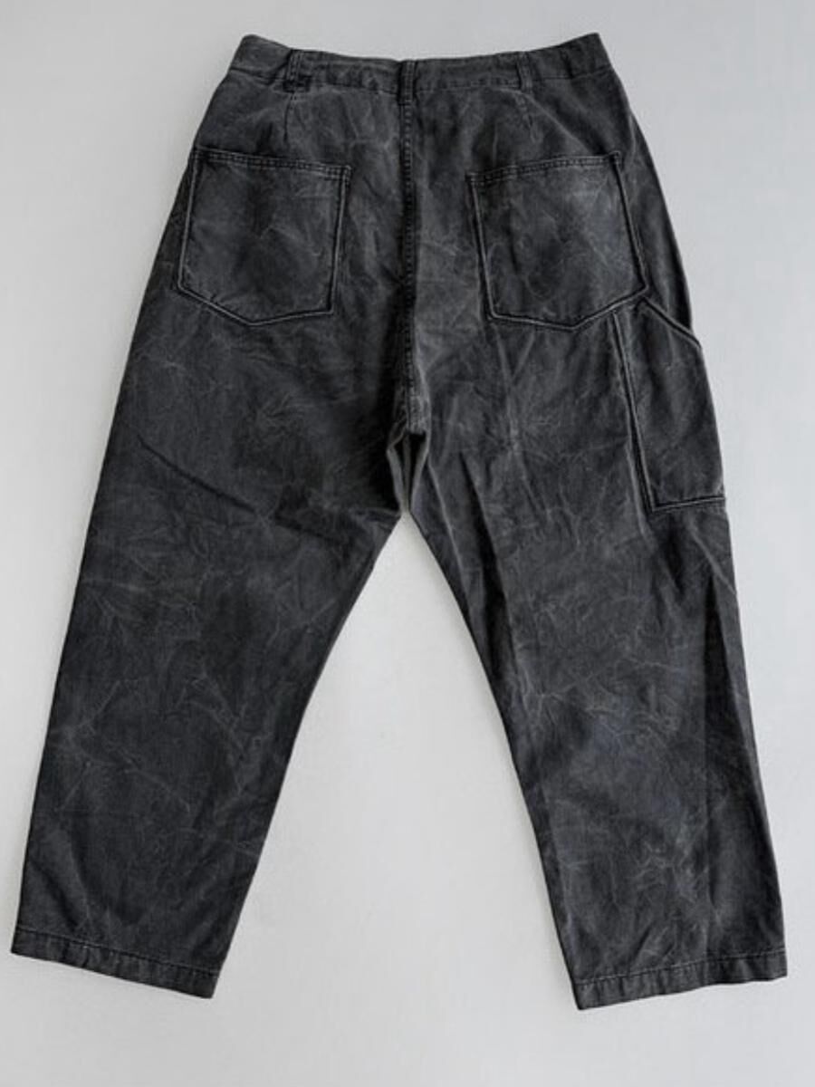 洗水淨色工裝鬆身褲 12GAUGE-051P