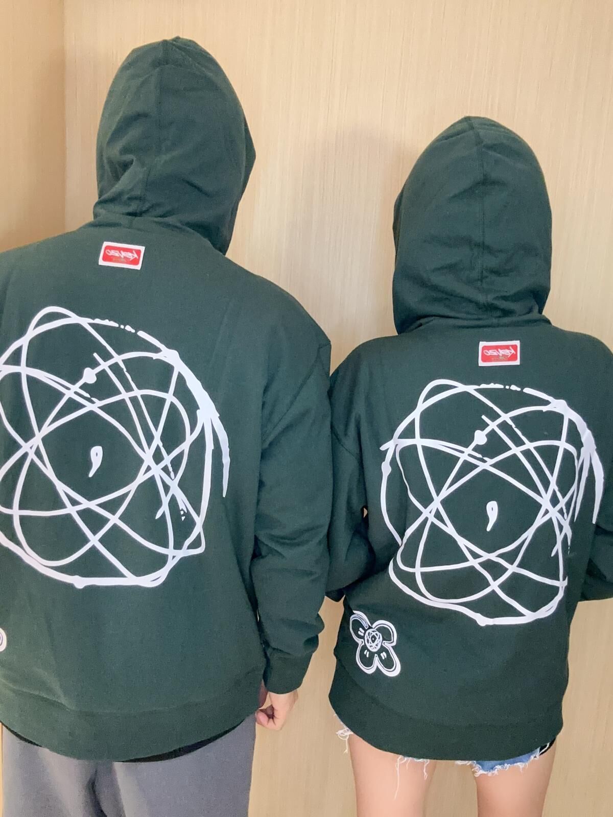 Kenzo 墨綠色 併 字母logo 有帽衛衣 男女同款