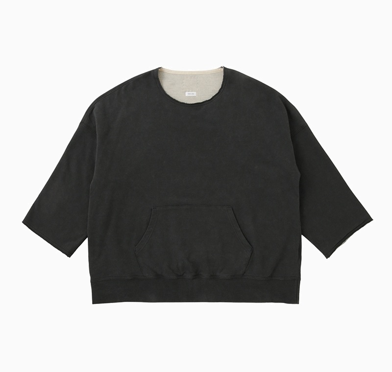 ON SALE: VISVIM 2025 A/W BURROW DUAL SWEAT DMGD - BLACK SIZE 2 PRE ORDER ITEM (預訂中)