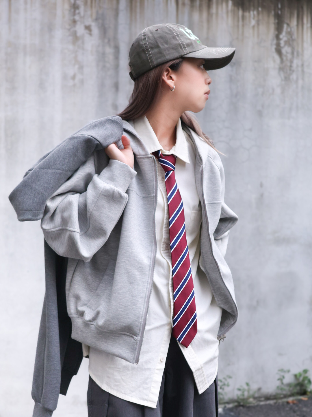 （現貨） LJ026 美式 復古 Boxy 短寬 雙拉鍊 連帽外套