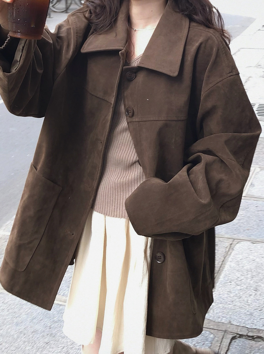 復古麂皮絨外套