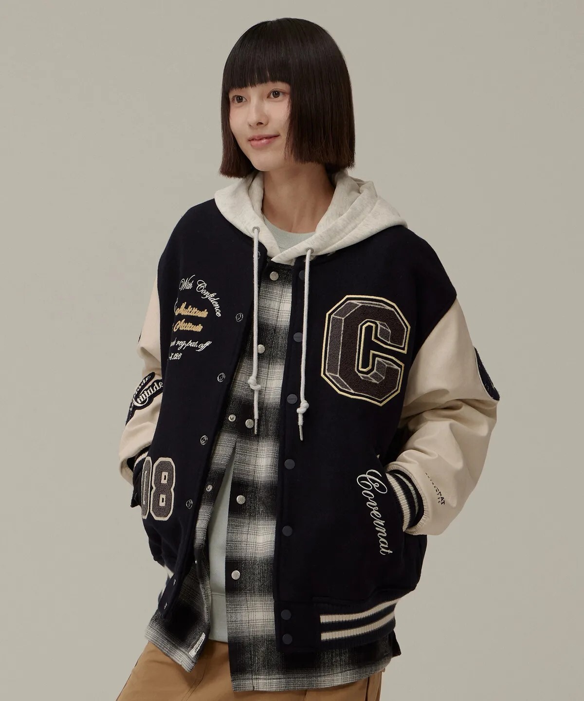 【OWN】Covernat 羊毛 棒球外套 厚磅 鋪棉 秋冬 大C 大外套 不分男女 黑紅 海藍米