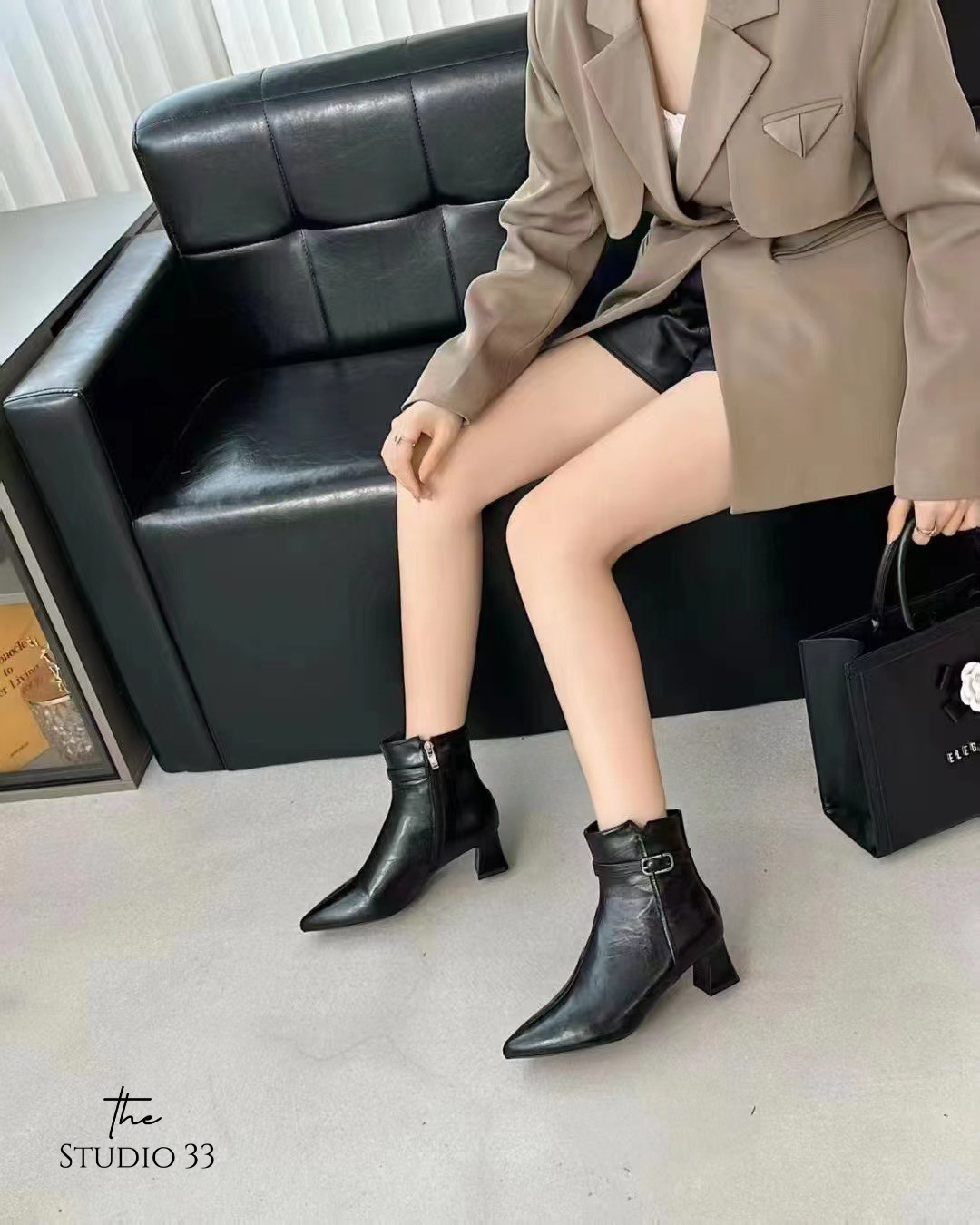 法式氣質尖頭短靴