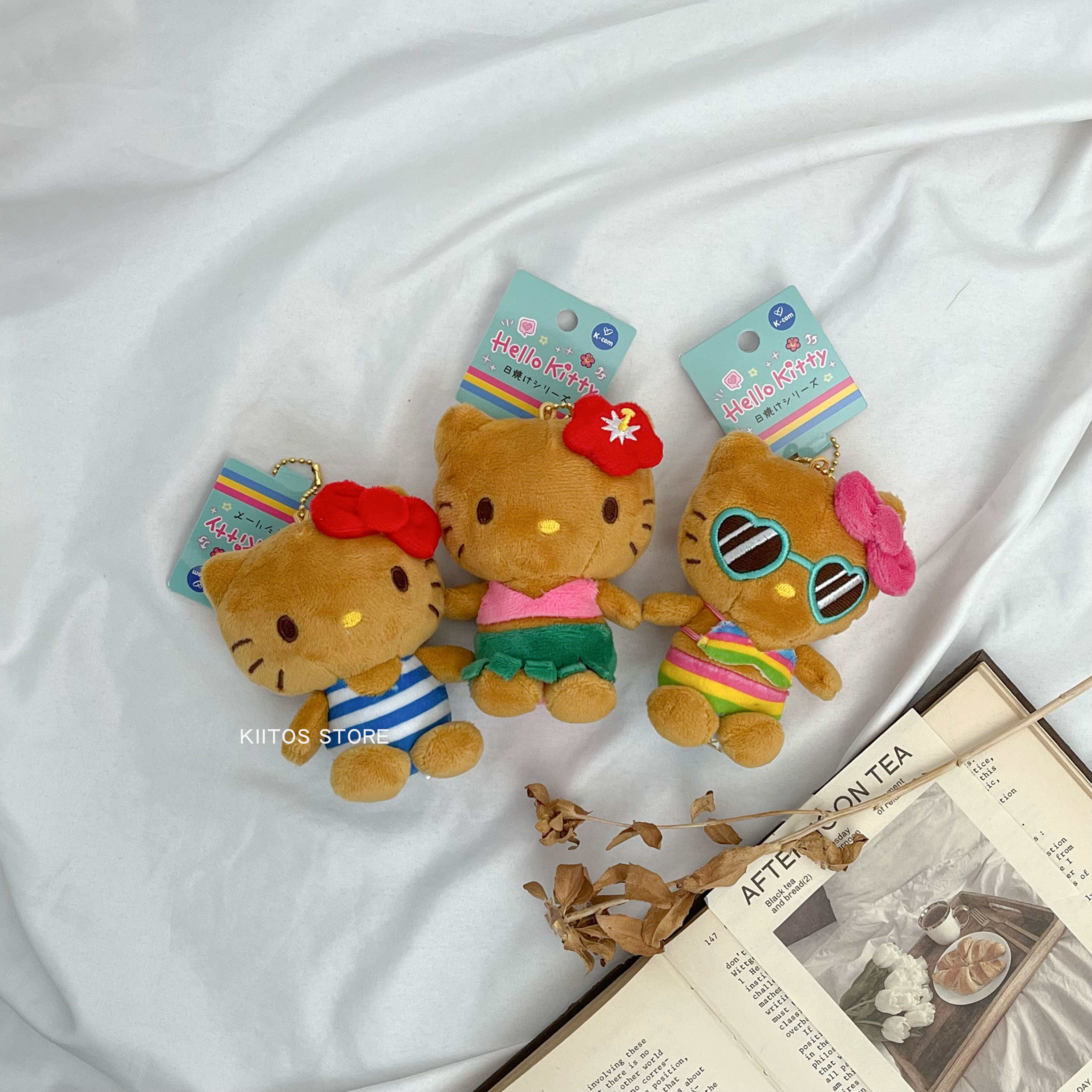 【現貨】 日本代購 Hello Kitty 黑皮系列 夏威夷 吊飾