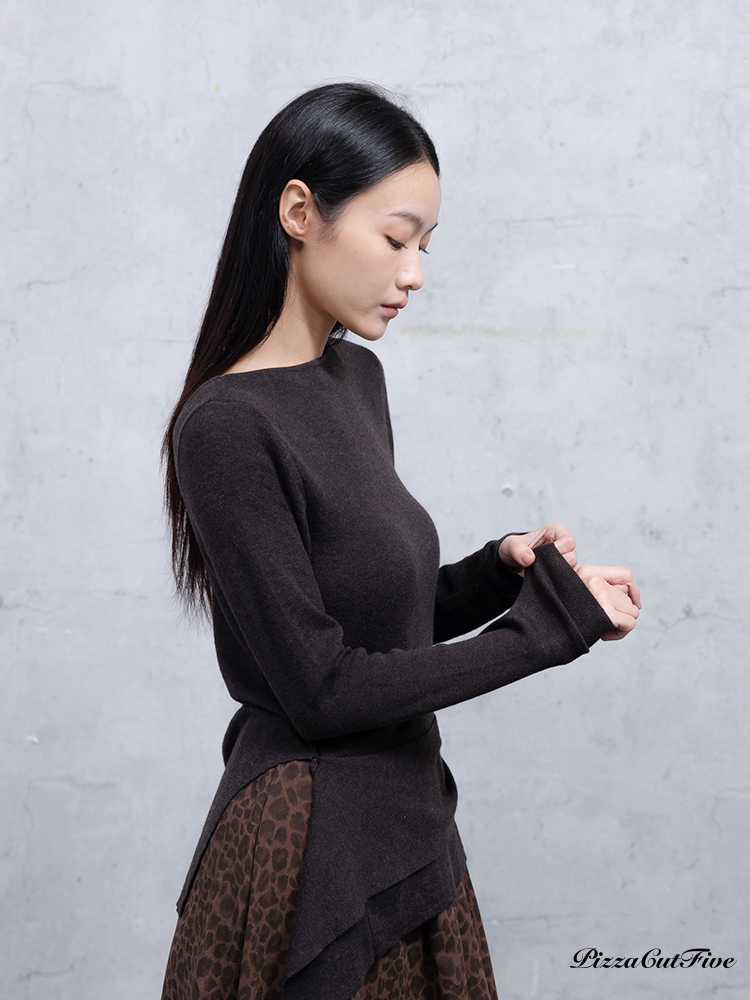 造型綁帶針織上衣 PizzaCutFive PCF253403056