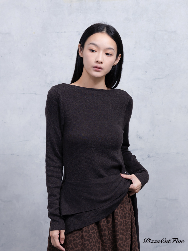 造型綁帶針織上衣 PizzaCutFive PCF253403056