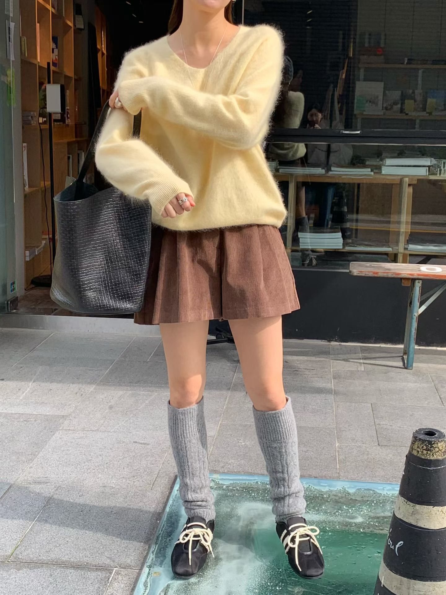 Angora blend wool knit