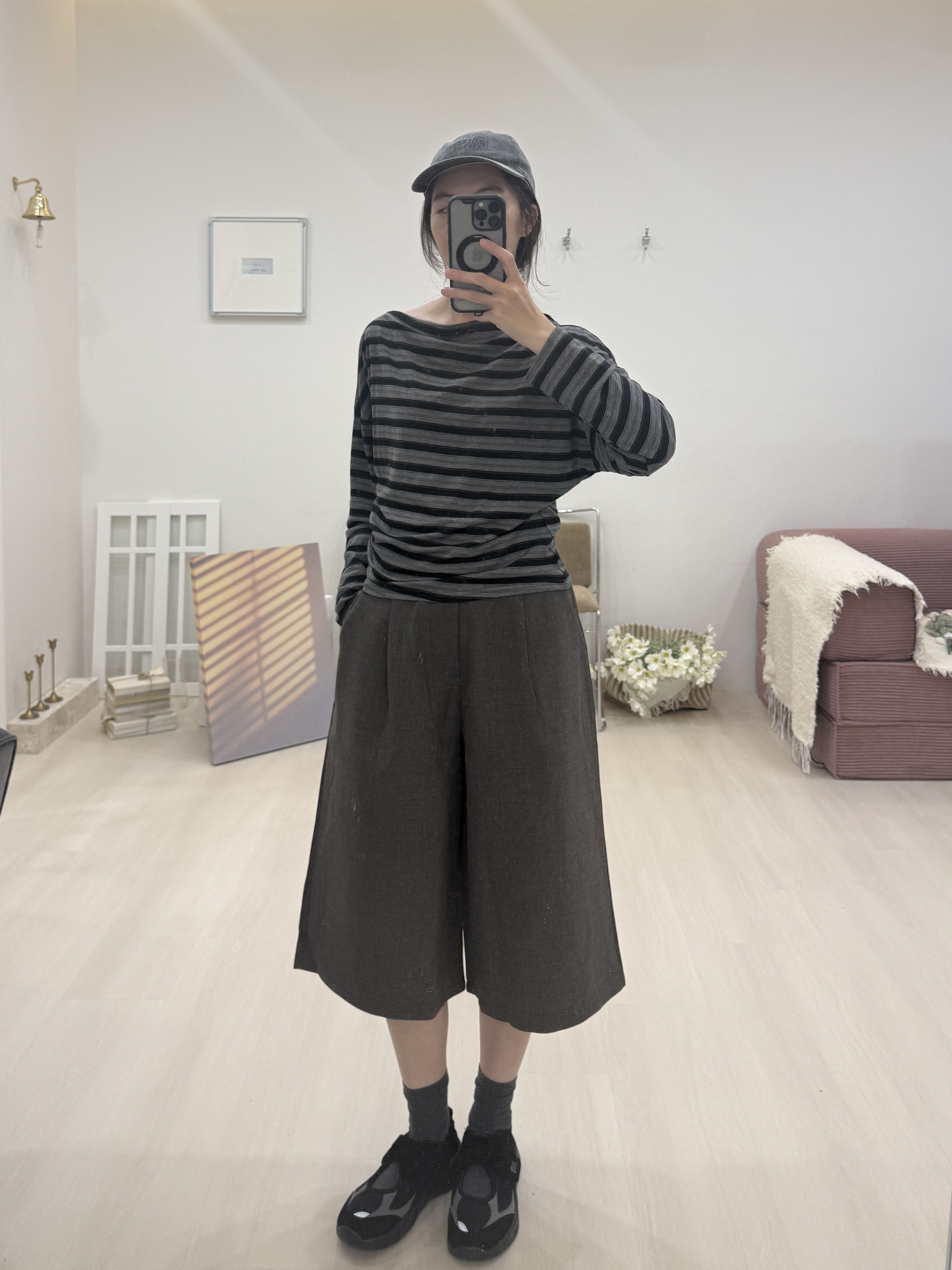 毛呢七分褲*2色