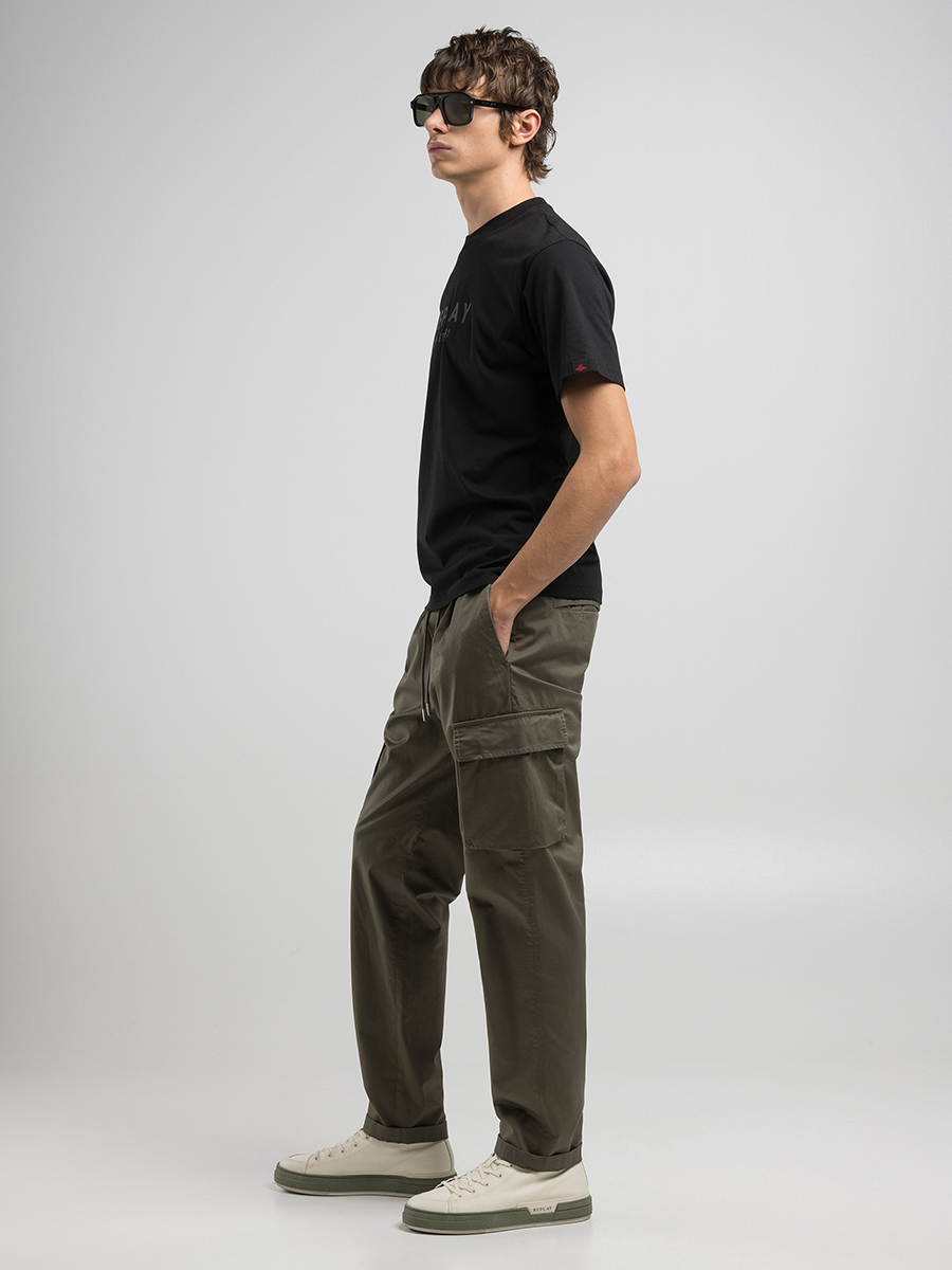 REPLAY 黑色圓領短袖T-shirt