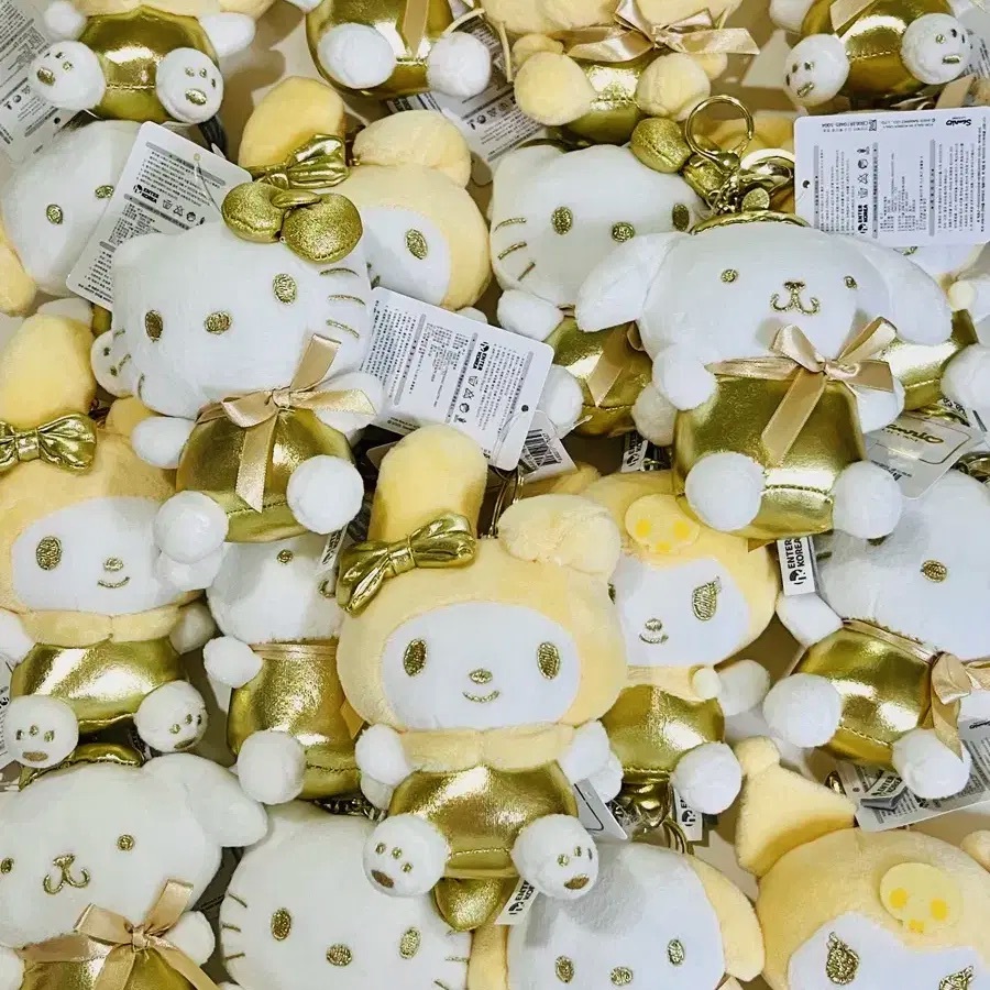 SANRIO 三麗鷗 金色限定 毛絨吊飾 角色 療癒小物 韓國版