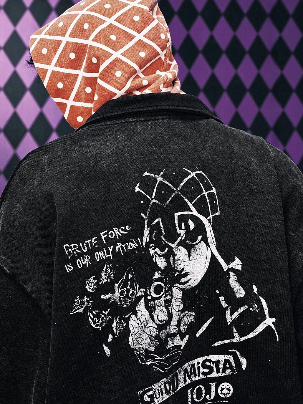 MEDM x JOJO的奇妙冒險 人物印花連帽 拉鍊外套