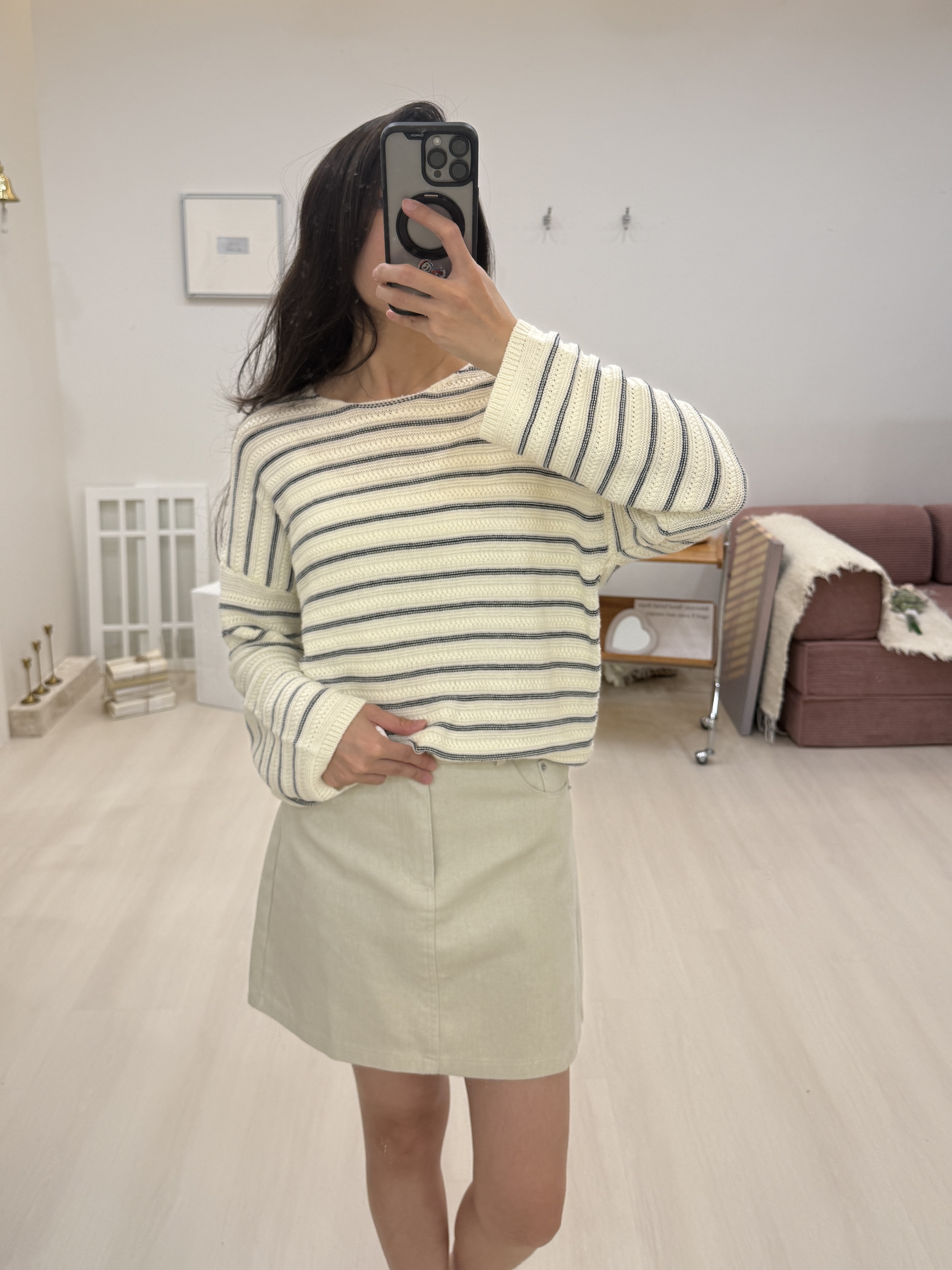 水洗挺版A字裙*3色