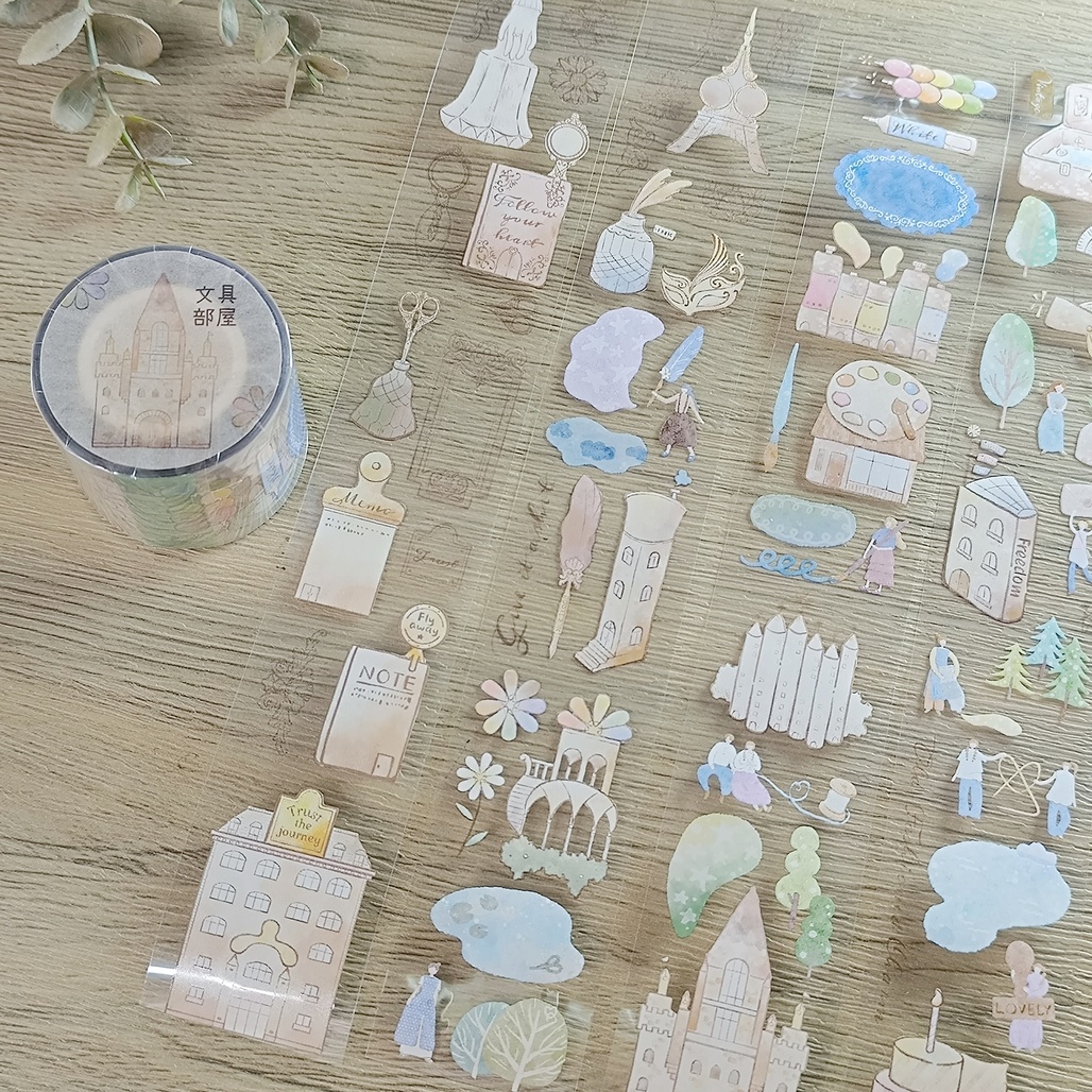 好築藝．文具部屋 4cm亮面PET膠帶 <整捲/分裝>