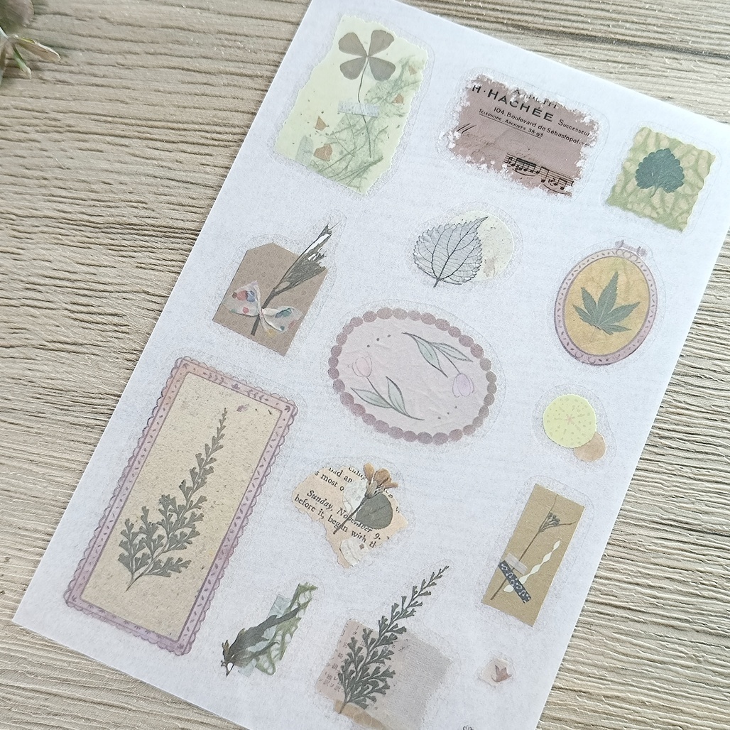 好築藝．葉語拼貼 轉印貼紙